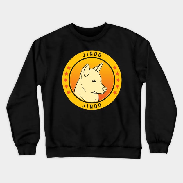 Jindo Dog Portrait Crewneck Sweatshirt by millersye